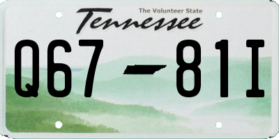 TN license plate Q6781I