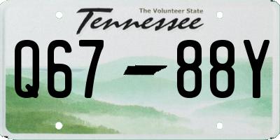 TN license plate Q6788Y