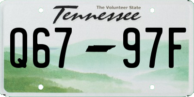 TN license plate Q6797F