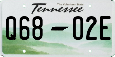TN license plate Q6802E