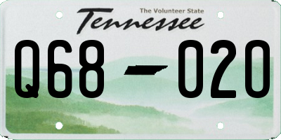 TN license plate Q6802O