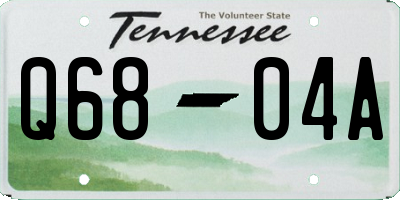 TN license plate Q6804A