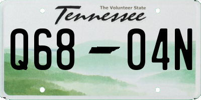 TN license plate Q6804N