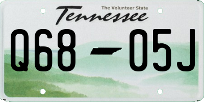 TN license plate Q6805J
