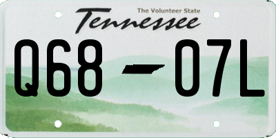 TN license plate Q6807L