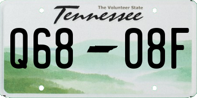 TN license plate Q6808F