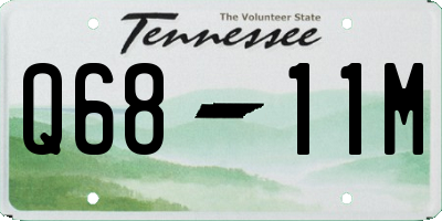 TN license plate Q6811M