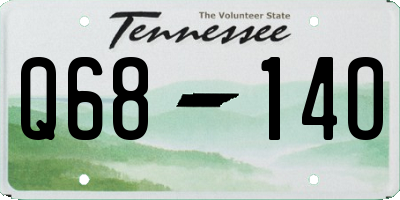 TN license plate Q6814O