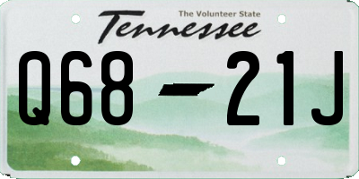 TN license plate Q6821J
