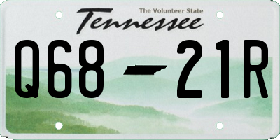 TN license plate Q6821R