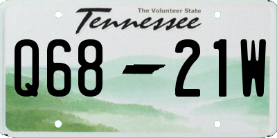 TN license plate Q6821W