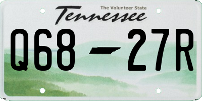 TN license plate Q6827R