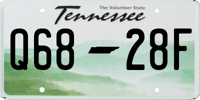 TN license plate Q6828F