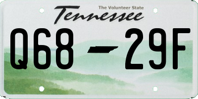 TN license plate Q6829F