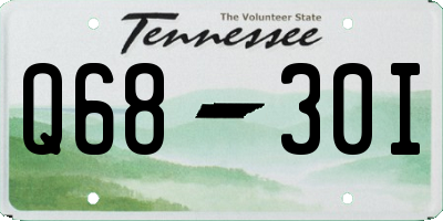 TN license plate Q6830I