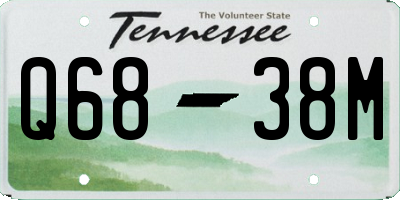 TN license plate Q6838M