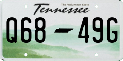 TN license plate Q6849G