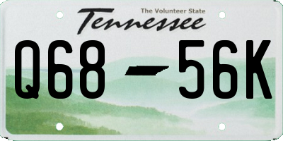 TN license plate Q6856K