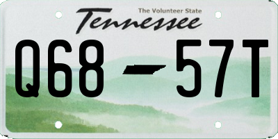TN license plate Q6857T