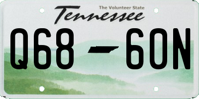 TN license plate Q6860N