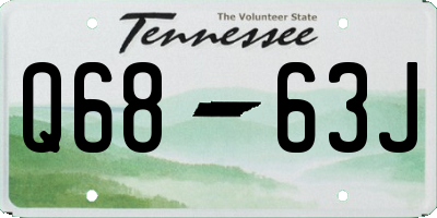 TN license plate Q6863J