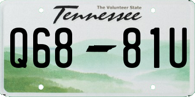 TN license plate Q6881U