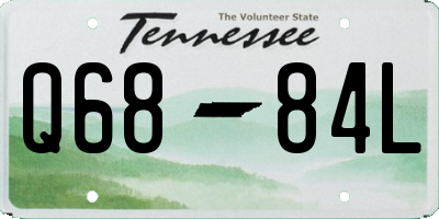 TN license plate Q6884L