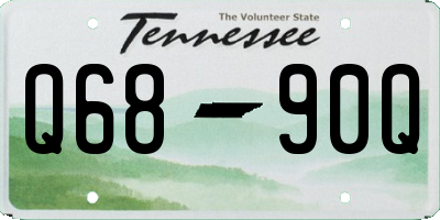 TN license plate Q6890Q