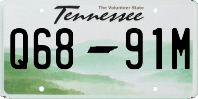 TN license plate Q6891M