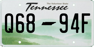 TN license plate Q6894F