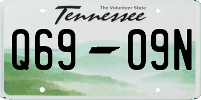 TN license plate Q6909N