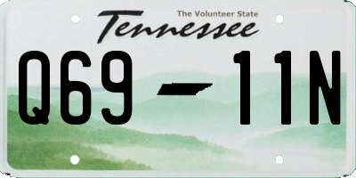 TN license plate Q6911N