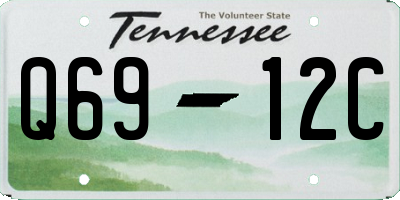 TN license plate Q6912C