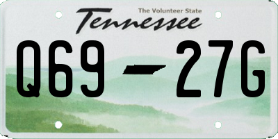 TN license plate Q6927G