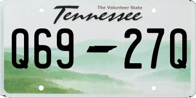 TN license plate Q6927Q