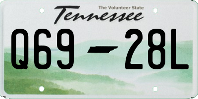 TN license plate Q6928L