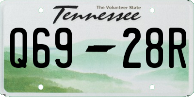TN license plate Q6928R