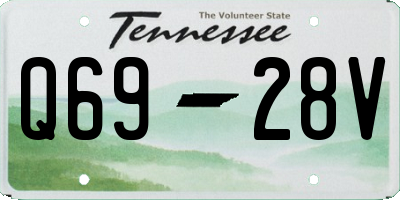 TN license plate Q6928V