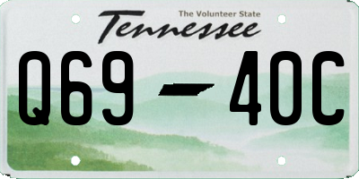 TN license plate Q6940C