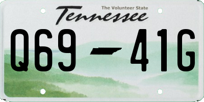TN license plate Q6941G