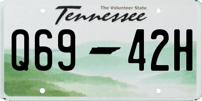 TN license plate Q6942H