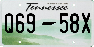 TN license plate Q6958X