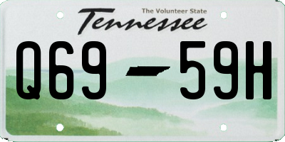 TN license plate Q6959H