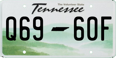 TN license plate Q6960F