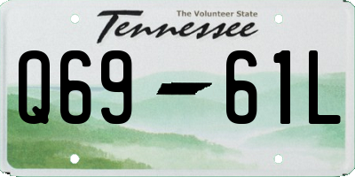 TN license plate Q6961L