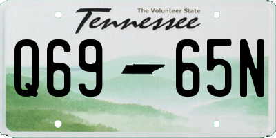 TN license plate Q6965N