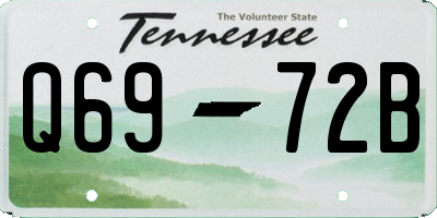 TN license plate Q6972B