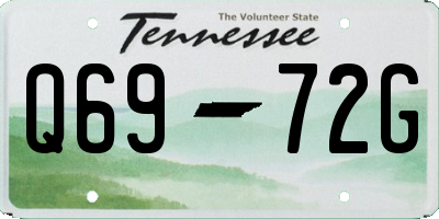 TN license plate Q6972G