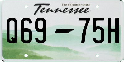 TN license plate Q6975H
