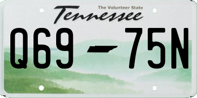 TN license plate Q6975N